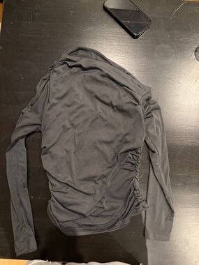 Women's Long-Sleeve Side-Ruched grey